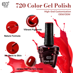 CCOプロフェッショナルサロンネイルズ 15ml HEMAフリー UVソークオフジェルネイルポリッシュ CPNP認証済み アートプライベートラベル対応 - Product Image 5