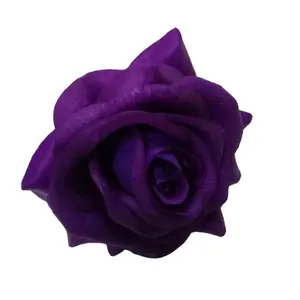 真正的触摸人造花婚礼装饰批发人造花玫瑰深紫色玫瑰鲜花乳胶