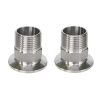 Adaptateur mâle Tri-Clamp BSP personnalisé de 1/2 à 2 pouces - Raccord sanitaire en acier inoxydable 304/316