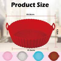 Doublure en silicone multicolore réutilisable pour friteuse à air, résistante à la chaleur, antiadhésive, pour panier de cuisson, idéale pour la remise des diplômes et la fête des pères