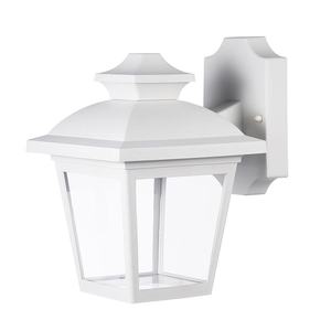 Applique da Esterno Bianca IP44, 1xE27, Policarbonato, 24,5x17x22,3 cm; Ideale per Illuminazione e Decorazione Esterna. - Product Image 1