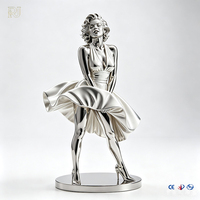 Sculpture de danseuse abstraite, guerrier, victoire ailée, grande statue en acier inoxydable 304 pour hôtel, jardin et place publique