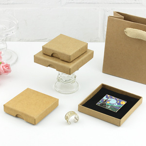 <span class=keywords><strong>Caja</strong></span> de joyería fina de papel Kraft con forro de esponja 1,6 alto para <span class=keywords><strong>Amazon</strong></span> Cross-Border para tipo de carpetas estampadas de comercio exterior - Product Image 3