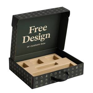 Factory Customize logo Mailer for Brand Product Packaging Luxury Recyclable Folding Cardboard Gift Shipping Box with Handle - Product Image 1