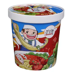 papier cups noedels Suppliers-Rundvlees Instant Noedels In Paper Cups 180G Lanzhou Noedels Gemak Voedsel Instant Cups Voor Noedels