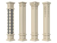 Moule de colonne carrée européenne, moule en plastique anti-fuite pour projets de construction