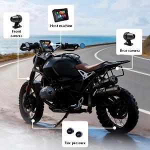 Écran d'affichage <span class=keywords><strong>moto</strong></span> sans fil Android Auto le mieux noté, <span class=keywords><strong>cam</strong></span>éra embarquée HD double objectif avec navigation GPS pour la sécurité de la <span class=keywords><strong>moto</strong></span> - Product Image 2
