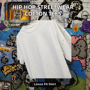 Camisetas de algodón 100% holgadas con letras estilo hip hop para hombre - Ecológicas, anti-bolitas, transpirables, de manga corta - Product Image 2