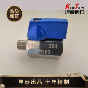 Mini válvula de bola de acero inoxidable de 1/8 pulg. tipo fijo para medios alimentarios y químicos - Product Image 4