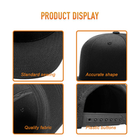 Topi Snapback 6 Panel Model Flat Bill Berstruktur dengan Bordir 3D Custom Campuran Wol untuk Merek dan Tim Grosir