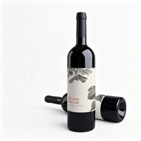 Étiquette de vin personnalisée découpée sur mesure, toutes formes, estampage à chaud or/argent, logo de marque privée pour l'emballage de bouteilles de vin rouge