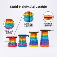 Tabouret télescopique à boucle unique, petit tabouret pliant, siège rétractable pour le camping, la pêche, les voyages et l'usage domestique