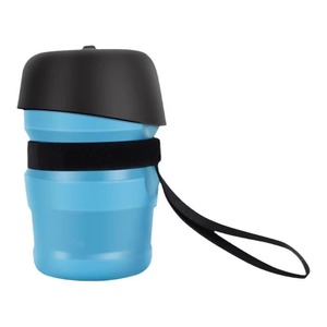 Bouteille d'eau portable pour animaux de compagnie, en silicone bleu, pliable, pour chiens et chats, utilisation en extérieur - Product Image 5