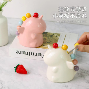 Cute Unicorn Fruit Keeper <b>Set</b> Plastic Stainless Steel Spoon For <b>Kids</b> Dessert <b>Tools</b> - Product Image 2