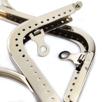 Deepeel BS689 12.5cm Fermoir de sac à main, accessoires de quincaillerie, fermoir Kiss Lock, cadre arqué pour sac à main