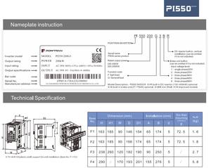 POWTRAN 0.4 VFD Single Phase Ac 220v 3-Phase 220v/380V/480v/690v <strong>Variable</strong> <strong>Frequency</strong> Inverter AC Motor <strong>Drive</strong> - Product Image 4
