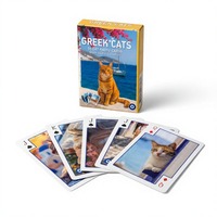 Jeu de cartes personnalisé écologique et durable en papier, thème chat rose, pour la famille, avec logo personnalisé, jeu de poker, coins arrondis