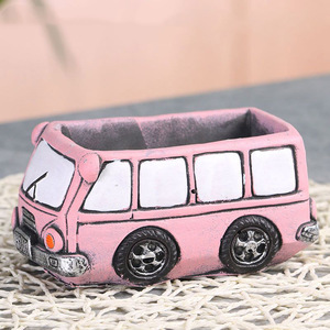 Pot de fleurs créatif en ciment fait main, modèle de camion rétro, décoration vintage rouge, idéal pour plantes, décoration de bureau et de maison - Vente chaude - Product Image 5