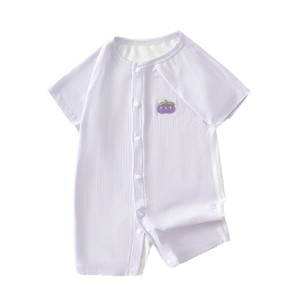 Combinaison à manches courtes pour bébé, combinaison en tricot fin d'été, unisexe, pyjama climatisé pour nouveau-né - Product Image 5