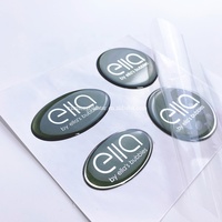 Autocollant en gel époxy 3D à colle forte, étiquette en résine bombée à effet argenté imprimée sur mesure, autocollants époxy imperméables personnalisés