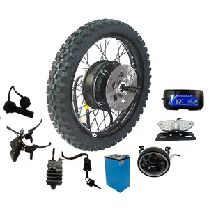Factory new design ebike conversion kit 19" 6000w to 15000w electric motor cycle conversion kit for electric motocross
