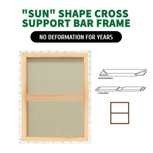 Hongxuan vải lanh lớn cho Tranh sơn dầu-50 x 70cm kết cấu trung bình 2/3 "hồ sơ-Ba mồi trống bông kéo dài <span class=keywords><strong>canvases</strong></span> - Product Image 5