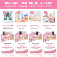 Salon de manucure manucure pédicure Spa produits de pédicure dissolvant de peau morte Kit de pédicure de luxe dans une boîte 4 en 1 pour le traitement des pieds
