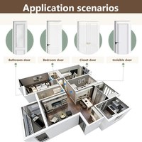 Portes intérieures modernes en MDF style Shaker avec couleurs et dimensions personnalisables pour hôtels, chambres, appartements, villas et centres commerciaux
