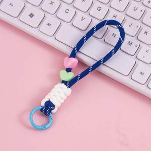Creative Durable Eco-Friendly Nylon Letterpress Printed Colored Rope Knot Keychain Car Key <b>Ring</b> Phone Strap Mobile Phone Bag - Product Image 5