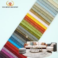 Tissu en mousseline de lin YAYU YYA13, 100 % polyester, tissé, teint en fil, uni, respirant, résistant à l'eau, poids moyen, pour la maison, fabriqué en Chine