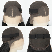 Perruque synthétique sans colle 13x4 13x6 pré-plumée, frontale droite, avec dentelle invisible pour femme – Vente en gros