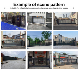 Cổng trượt tự thu gọn hiện đại, dùng cho kiểm soát đám đông, lối vào ngoài trời, đường lái xe, an ninh, kim loại, công nghiệp, cổng trượt chính - Product Image 5