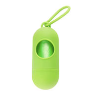 Distributeur de sacs à déjections canines en HDPE, anti-fuite, sacs verts avec support pour déjections de chats et petits animaux