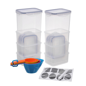 <span class=keywords><strong>Contenitori</strong></span> <span class=keywords><strong>per</strong></span> alimenti a tenuta stagna in plastica senza BPA <span class=keywords><strong>per</strong></span> <span class=keywords><strong>contenitori</strong></span> <span class=keywords><strong>per</strong></span> alimenti secchi, fagioli, tagliatelle, cereali, <span class=keywords><strong>zucchero</strong></span> - Product Image 5