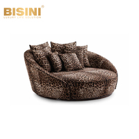 Lit pour animaux de compagnie moderne résistant à l'usure à imprimé léopard Décoration exquise Chambre Lit pour animaux de compagnie Chambre à coucher Lit pour animaux de compagnie OTTOMAN-DOG BED