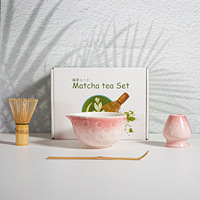 Ensemble de mélangeur à matcha personnalisé avec logo, ensemble de fouet à matcha en bambou à marque blanche, ensemble d'accessoires cérémoniels pour matcha