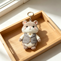 Porte-clés en peluche personnalisé en forme d'animal, jouet en coton PP doux, conception OEM ODM, cadeau de fête