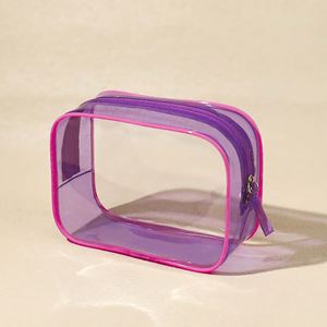 Wholesale Custom <b>Clear</b> PVC Cosmetic <b>Bag</b> <b>Toiletry</b> Storage Pouch for Travel - Product Image 3