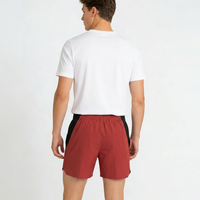 Shorts Bermuda Sportifs Décontractés pour Hommes, Taille Mi-Haute, Élastiques, Séchage Rapide, Respirants, en Tissu Tricoté 100% Polyester, Service OEM