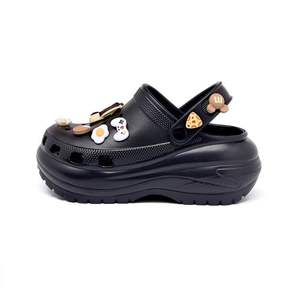 Zuecos Negros para Mujer con Plataforma para Aumentar la Altura, Suela Suave Antideslizante, Zapatos de Playa para las Cuatro Estaciones - Product Image 5