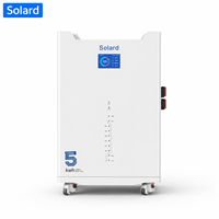 Batterie de stockage d'énergie solaire intelligente 48V 100Ah empilable pour réseau hybride, avec surveillance CAN/WIFI, LiFePO4, pour petites maisons, 5kWh