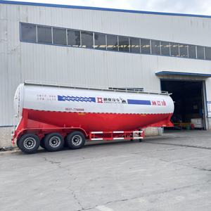 Camion-citerne à ciment en vrac à prix d'usine, semi-remorque porte-citerne pour ciment sec avec moteur diesel - Product Image 5