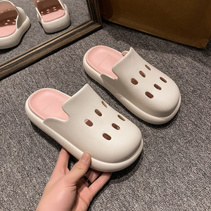 Lady Unisex Summer <b>Flat</b> <b>Sandals</b> Closed Toe EVA Breathable PVC Lining Fashion Trend Solid Color Casual Outdoor Wear - Product Image 4