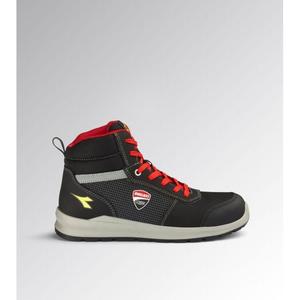 Zapatos de seguridad Diadora Speedy Race Mid S3S con punta de acero, color negro y gris, para hombre, antideslizantes, transpirables, de malla, ajuste cómodo - Product Image 1
