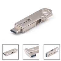 Flash Drive Metal OTG USB 3.0 Tipe C Baru dan Populer 8GB/16GB/32GB/64GB/128GB Kapasitas Penuh Untuk Smartphone