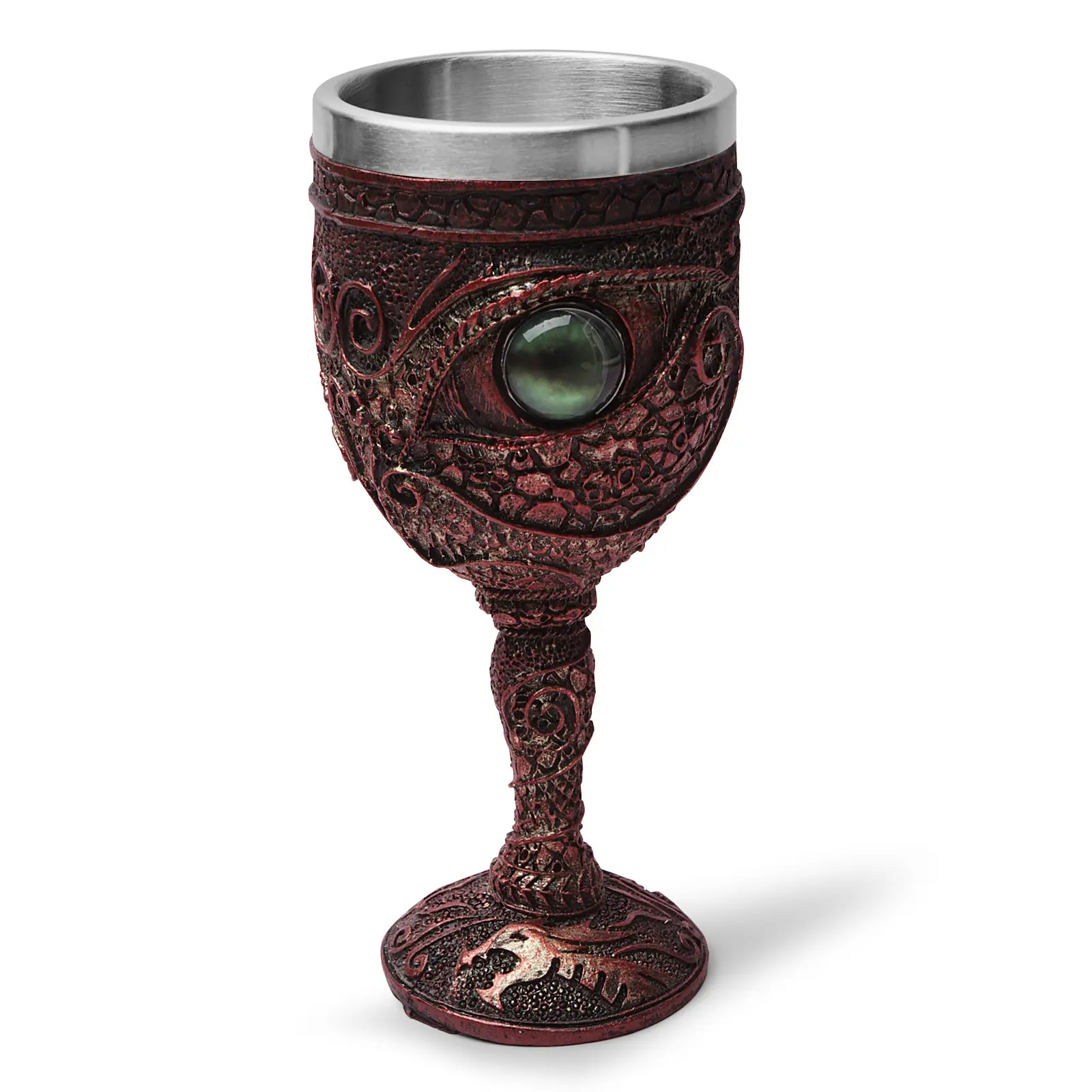 Factory Custom Halloween Snake Devil Eye Goblets Chalice Dragon Eyes Decoration Crafts Resin Red Wine Goblet