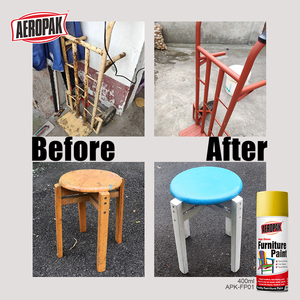 Aeropak 400ml Acrylic Liquid Coating Aerosol Spray Scratch Resistant <strong>Silver</strong> Metallic <strong>Wood</strong> Colored Furniture <strong>Paint</strong> - Product Image 4