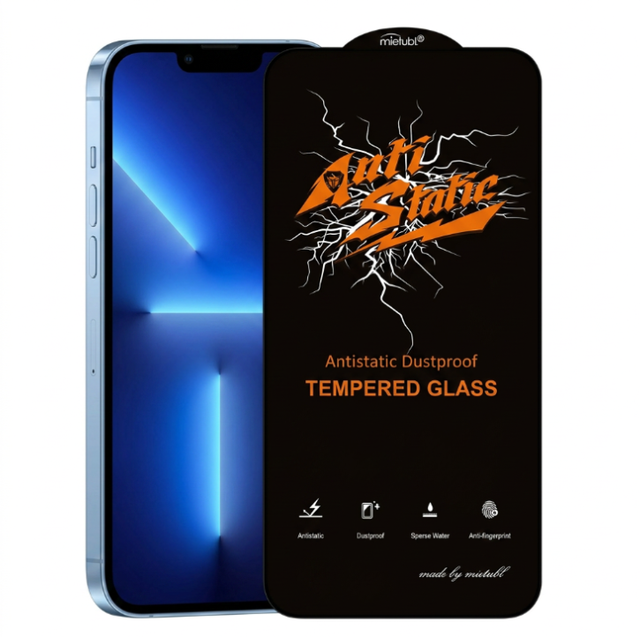 Anti-Shock Anti-Scratch ESD Tempered Glass Screen Protector Retail  With 2.5D Radian for High-Definition Smooth Display for IP18