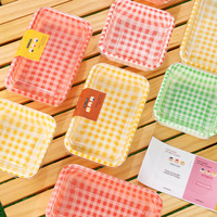 Boîte alimentaire en carton PET recyclable à motif écossais, pour gâteaux, desserts, macarons, Tiramisu, pique-nique, déjeuner, style tendance