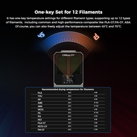 Pengering Filamen 3D Creality Space Pi V2 Plus Baru Garansi 1 Tahun-Pengaturan Satu Tombol untuk Kapasitas Pengeringan Ganda 1.75/2.85mm
